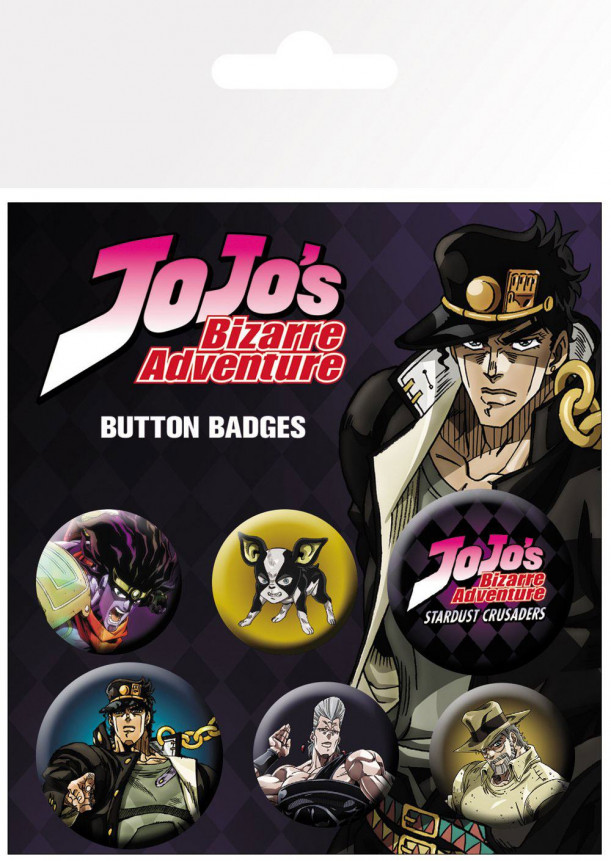 Jojo S Bizarre Adventure Pin Badges 6 Pack Characters Figures Fashion And Accessories