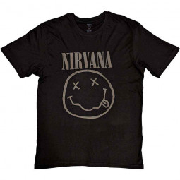 NIRVANA - BLACK HAPPY FACE (HI-BUILD) -TRIKO