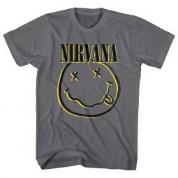 NIRVANA - INVERSE HAPPY FACE (GREY) - TRIKO