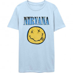 NIRVANA - XEROX HAPPY FACE (LIGHT BLUE) - TRIKO