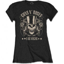 GUNS N' ROSES - TOP HAT, SKULL & PISTOLS LAS VEGAS (GIRLIE) - TRIKO