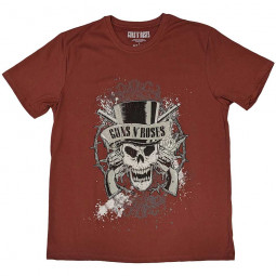 GUNS N' ROSES - FADED SKULL (RED) - TRIKO