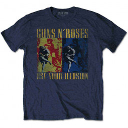 GUNS N' ROSES - USE YOUR ILLUSION (NAVY BLUE) - TRIKO