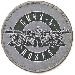 GUNS N' ROSES - WHITE CIRCLE LOGO - NÁŠIVKA