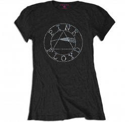 PINK FLOYD - CIRCLE LOGO (EMBELLISHED) (GIRLIE) - TRIKO