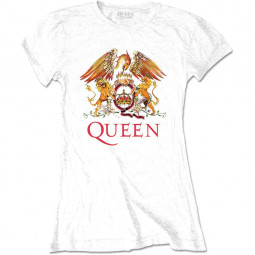 QUEEN - CLASSIC CREST (WHITE) (GIRLIE) - TRIKO