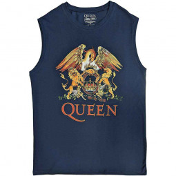 QUEEN - CLASSIC CREST (NAVY BLUE) (TÍLKO) - TRIKO