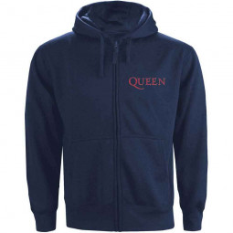 QUEEN - CLASSIC CREST (BACK PRINT) (NAVY BLUE) (ZIP) - MIKINA