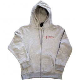 QUEEN - CLASSIC CREST (BACK PRINT) (GREY) (ZIP) - MIKINA