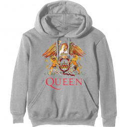 QUEEN - CLASSIC CREST (GREY) (BACK PRINT) - MIKINA