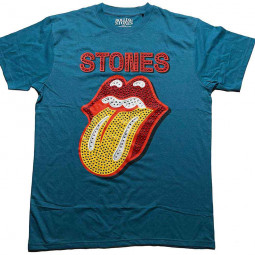 ROLLING STONES - DIA TONGUE (TEAL BLUE) (EMBELLISHED) - TRIKO