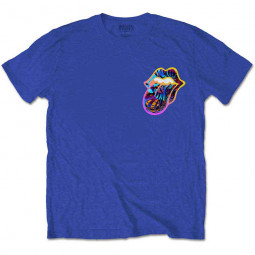 ROLLING STONES - SIXTY GRADIENT TEXT (BLUE) (BACK PRINT) - TRIKO