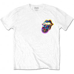 ROLLING STONES - SIXTY GRADIENT TEXT (WHITE) (BACK PRINT) - TRIKO