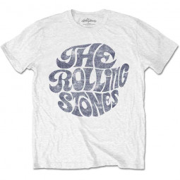 ROLLING STONES - VINTAGE 1970S LOGO (WHITE) - TRIKO