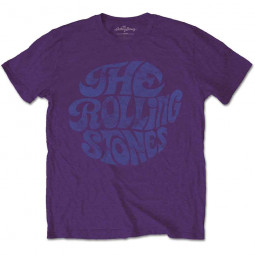 ROLLING STONES - VINTAGE 1970S LOGO (PURPLE) - TRIKO