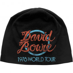 DAVID BOWIE - WORLD TOUR LOGO JD PRINT (BEANIE) - ČEPICE