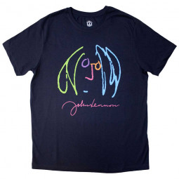 JOHN LENNON - SELF PORTRAIT (FULL COLOUR) (NAVY BLUE) - TRIKO