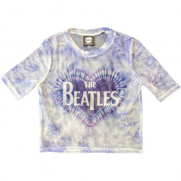 BEATLES - HEART & DROP T LOGO (CROP TOP) (MESH) (GIRLIE) - TRIKO