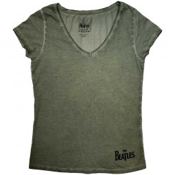 BEATLES - CORNER LOGO (GREEN) (GIRLIE) - TRIKO