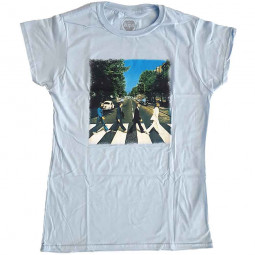 BEATLES - VINTAGE ABBEY ROAD (BACK PRINT) (LIGHT BLUE) (GIRLIE) - TRIKO