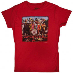 BEATLES - VINTAGE SGT PEPPER (RED) (BACK PRINT) (GIRLIE) - TRIKO