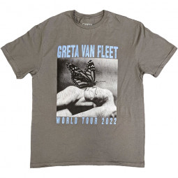 GRETA VAN FLEET - WORLD TOUR BUTTERFLY (GREY) - TRIKO