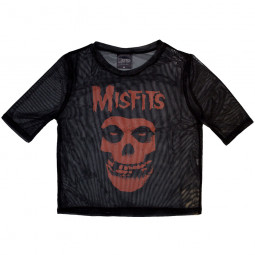 MISFITS - ORANGE LOGO & SKULL (MESH) (CROP TOP) (GIRLIE) - TRIKO