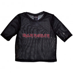 IRON MAIDEN - LOGO (CROP TOP) (MESH) (GIRLIE) - TRIKO