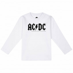 AC/DC - LOGO (LS) (WHITE) - TRIKO MIMINKO