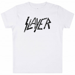 SLAYER - LOGO BLACK (WHITE) - TRIKO MIMINKO