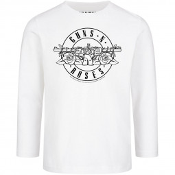 GUNS N' ROSES - BULLET OUTLINE (WHITE) (LS) - TRIKO DĚTSKÉ