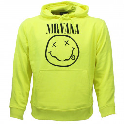 NIRVANA - INVERSE HAPPY FACE (NEON YELLOW) - MIKINA