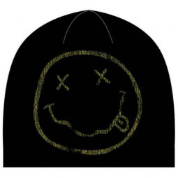 NIRVANA - HAPPY FACE (BLACK) - ČEPICE