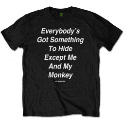 BEATLES - ME AND MY MONKEY (BLACK) (BACK PRINT) - TRIKO